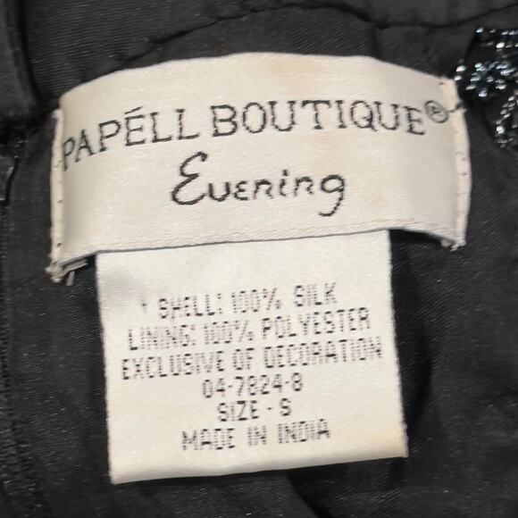 Vintage Adrianna Papell Boutique Evening Beaded Silk Top Size 8 Y2K 90s 00s - Picture 3 of 6